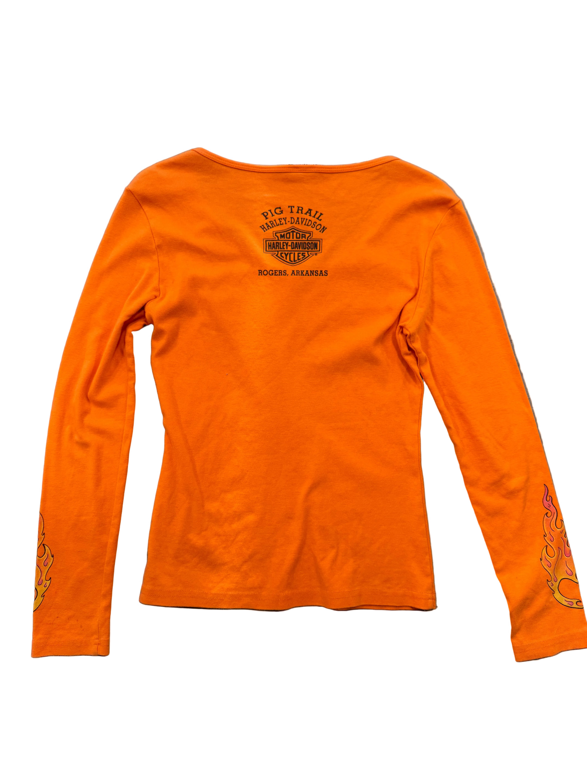 VINTAGE HARLEY DAVIDSON WOMENS LONGSLEEVE VNECK