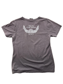 VINTAGE HARLEY DAVIDSON WOMENS GREY VNECK TEE