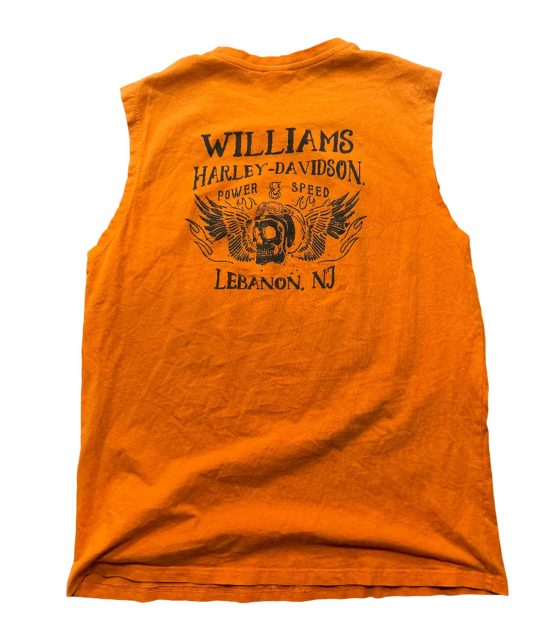 VINTAGE HARLEY DAVIDSON V TWIN POWERED CUTOFF TEE