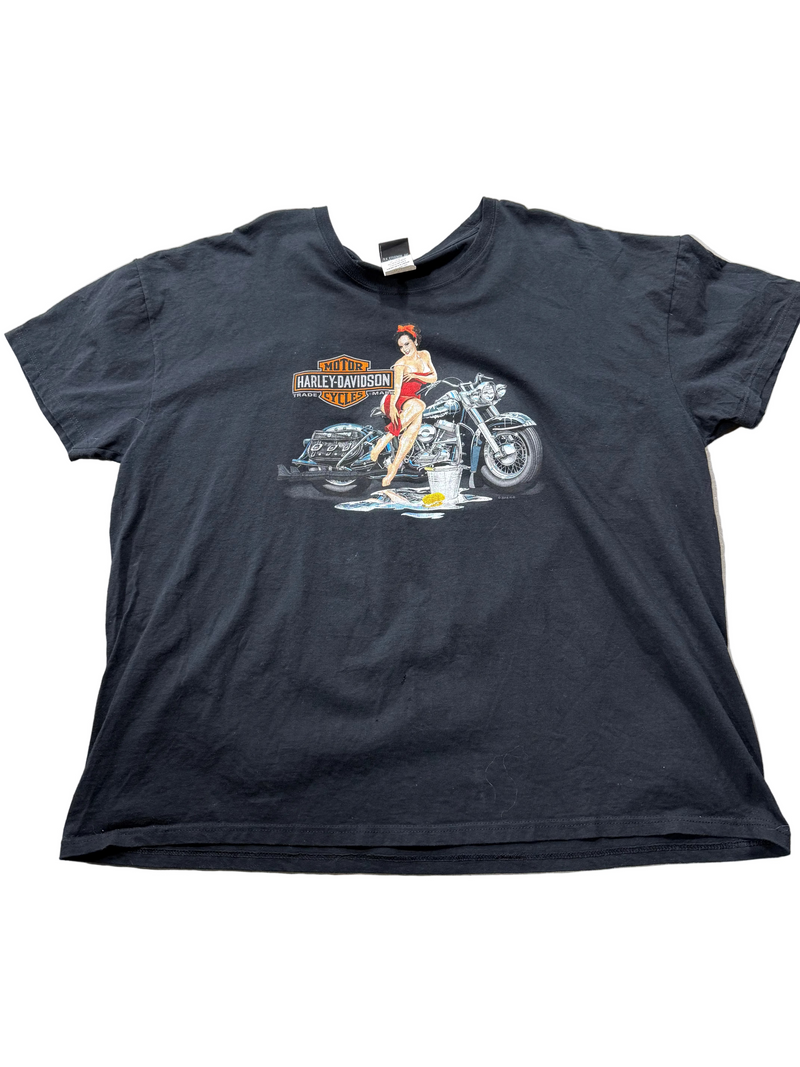 VINTAGE HARLEY DAVIDSON PINUP GIRL TEE