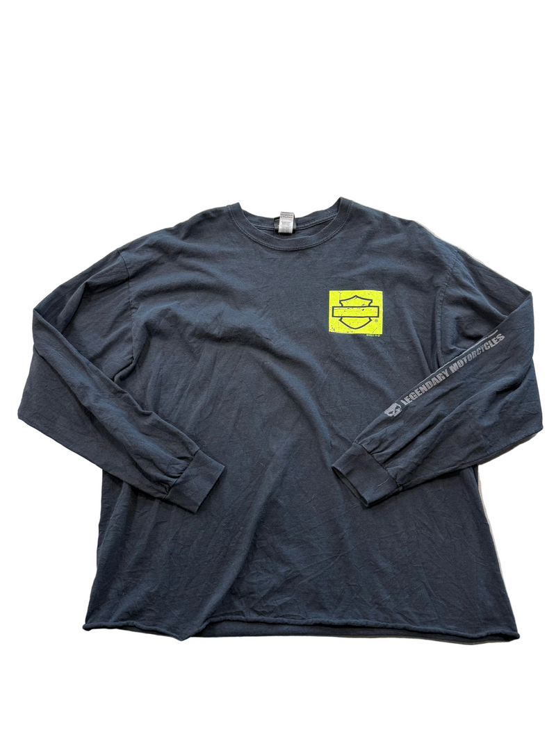 VINTAGE HARLEY DAVIDSON BLACK NEON LONGSLEEVE TEE