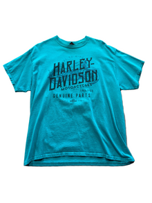 VINTAGE HARLEY DAVIDSON ROCK CITY TEAL TEE