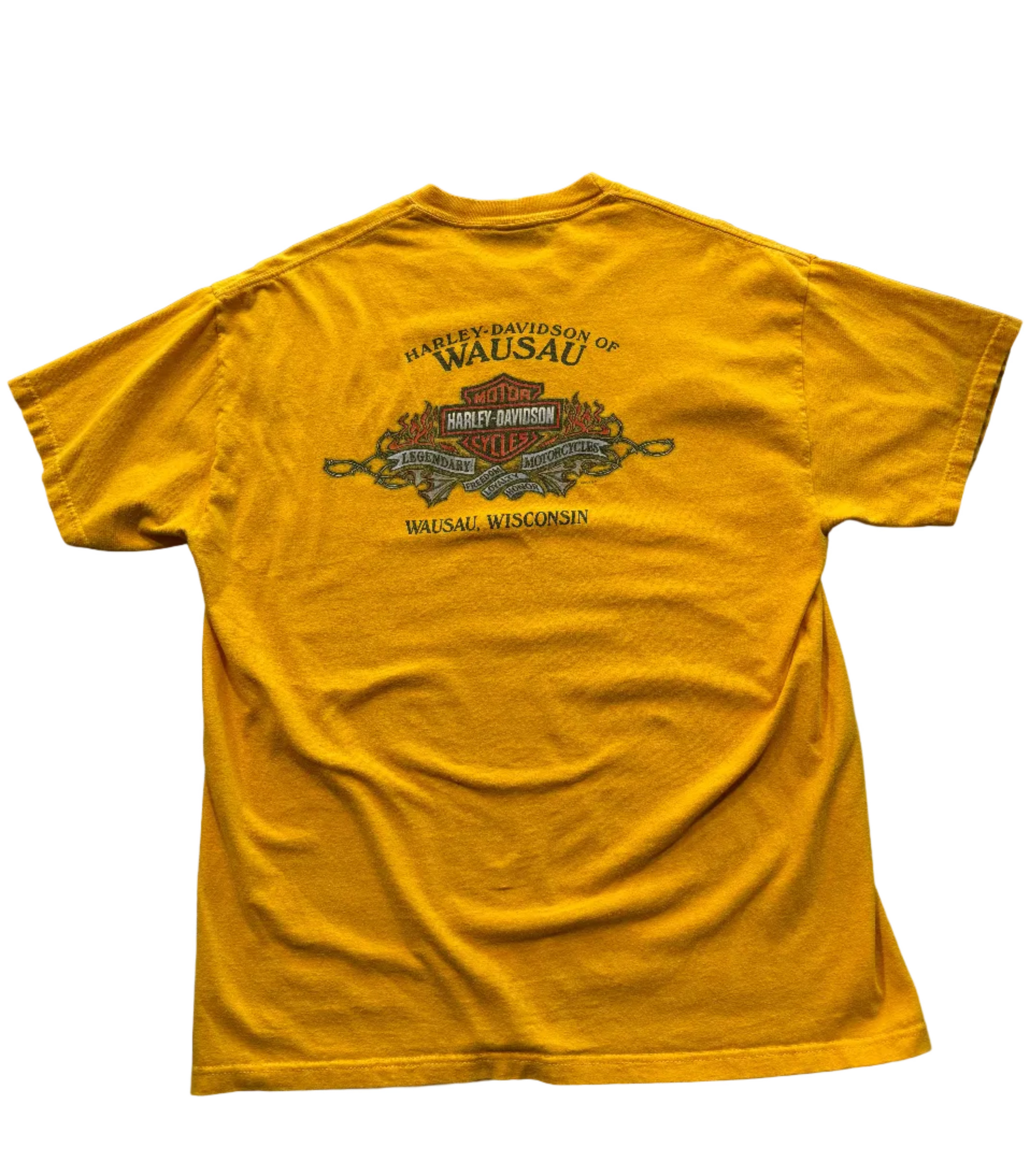 VINTAGE HARLEY DAVIDSON MUSTARD TEE