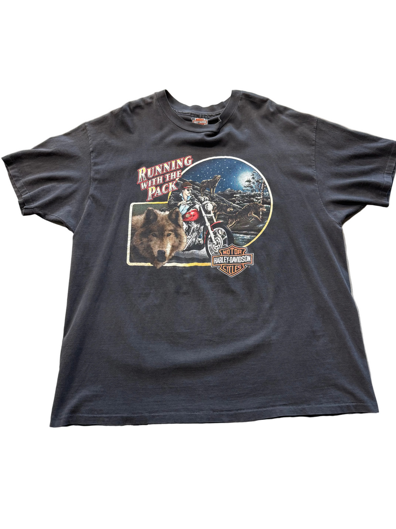 VINTAGE HARLEY DAVIDSON RUNNING WITH THE PACK TEE