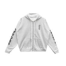 CHROME HEARTS VERTICAL LOGO ZIP UP WHITE