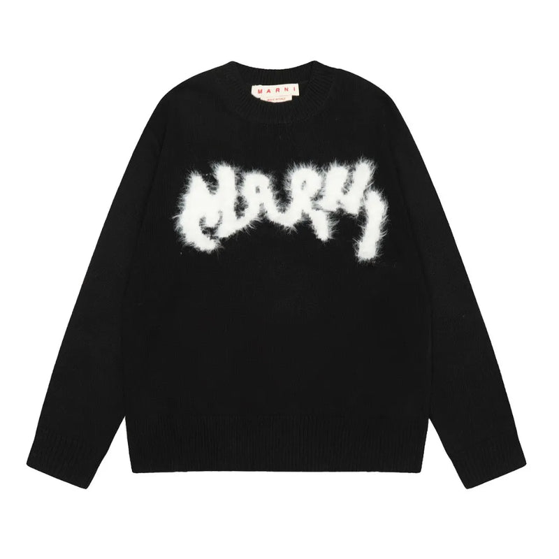 MARNI FUZZY LOGO WOOL SWEATER