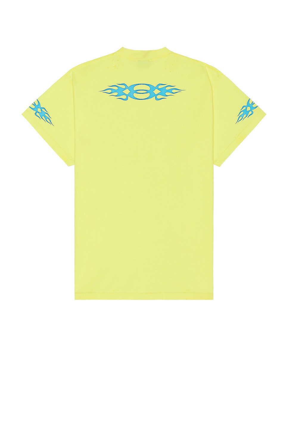 BALENCIAGA YELLOW BURNING UNITY OVERSIZED TEE