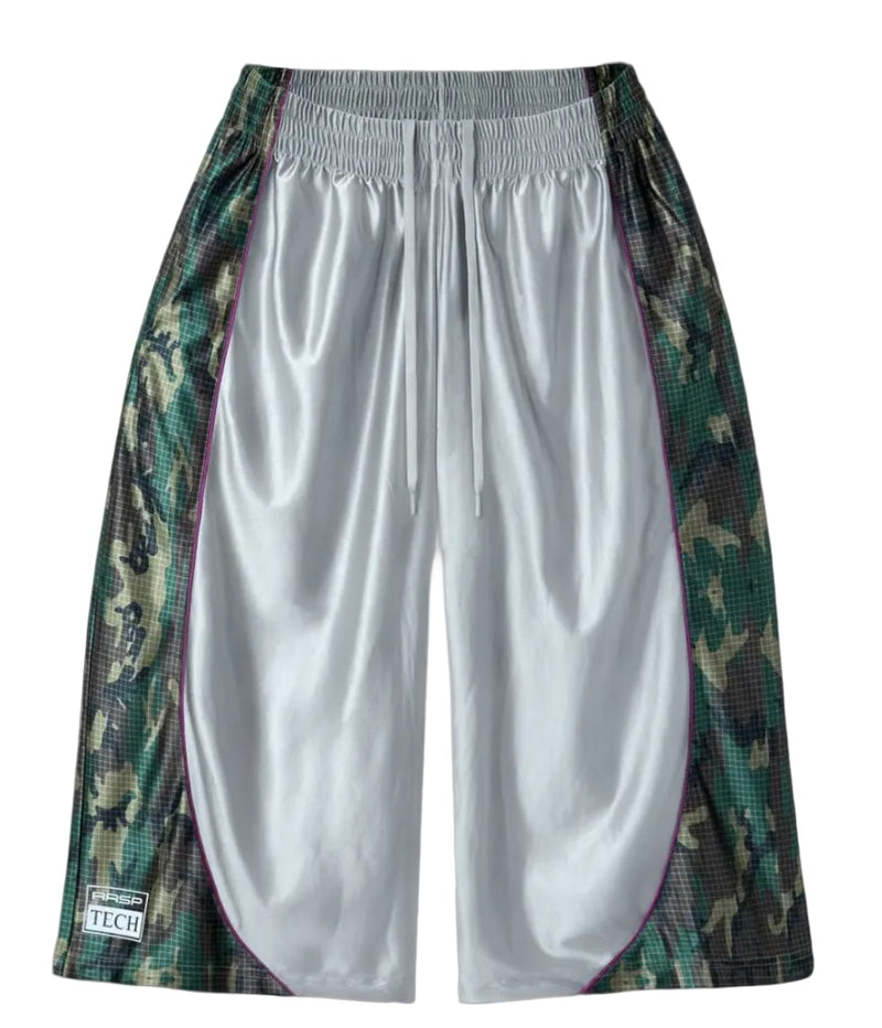 GOLD+VINTAGE GALLERY RASPBERRY HILLS SILVER CAMO B-BALL SHORTS