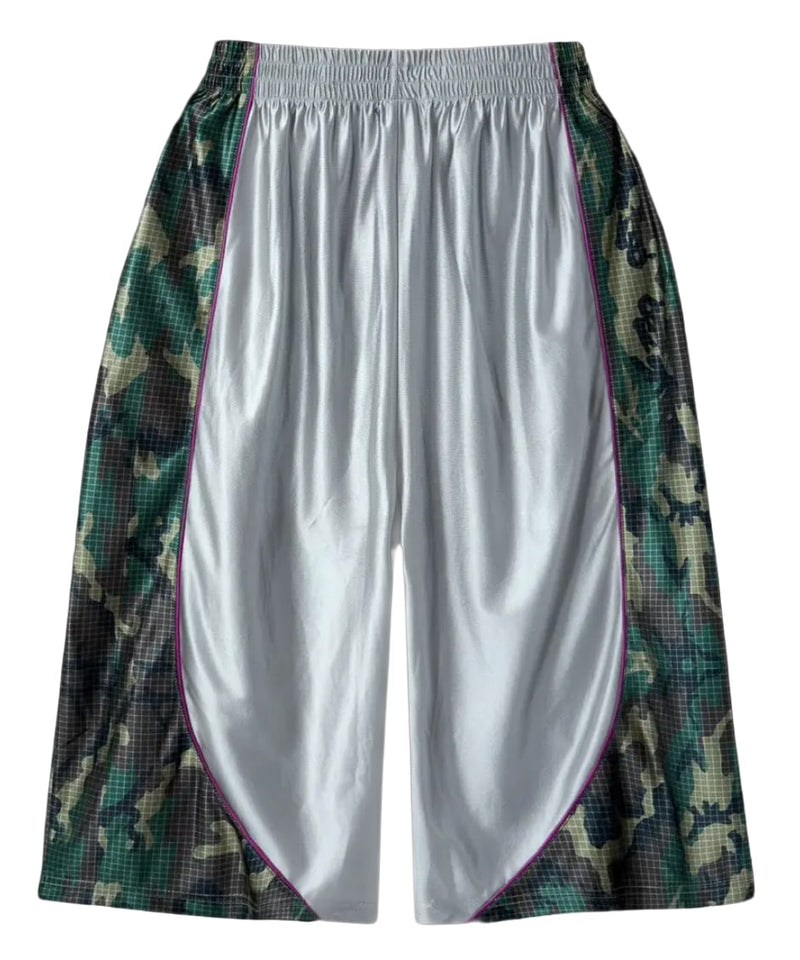 GOLD+VINTAGE GALLERY RASPBERRY HILLS SILVER CAMO B-BALL SHORTS