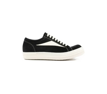 RICK OWENS LOW TOP LACE UP SNEAKERS