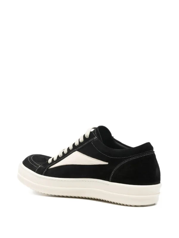 RICK OWENS LOW TOP LACE UP SNEAKERS