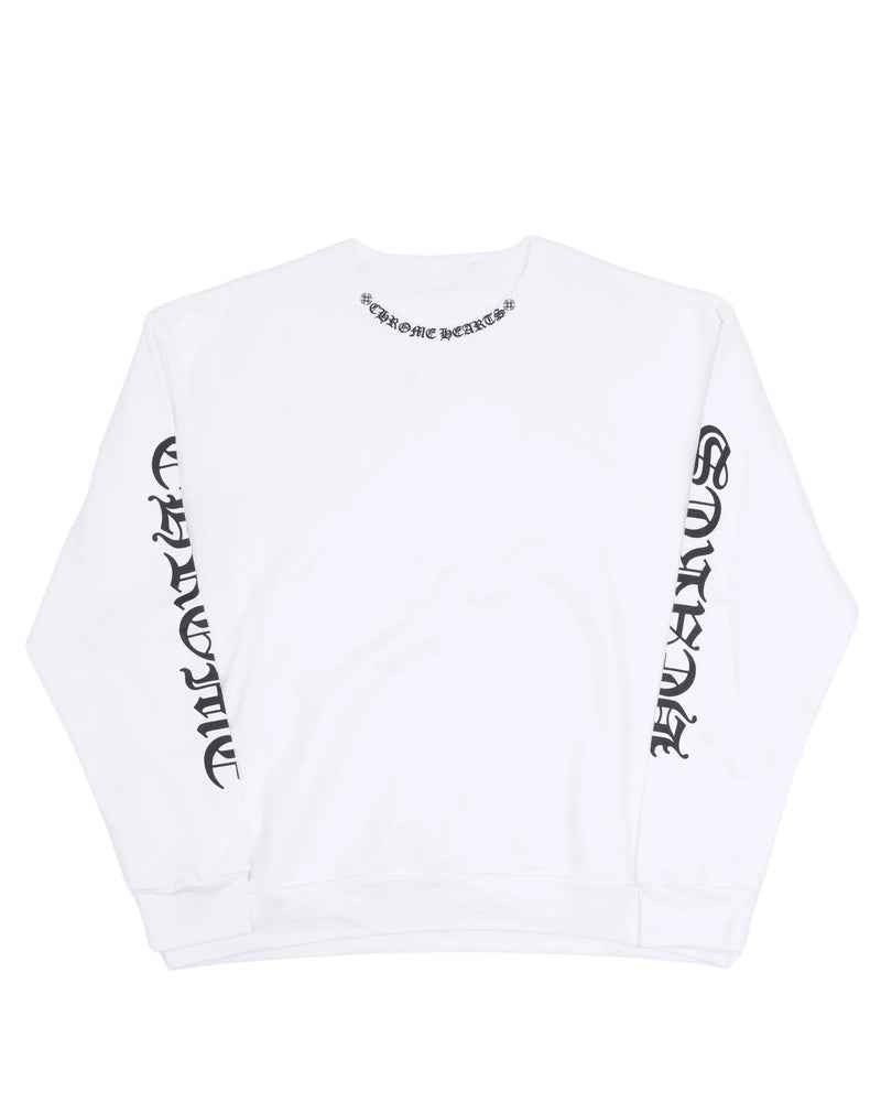 CHROME HEARTS NECK LOGO CREWNECK SWEATSHIRT