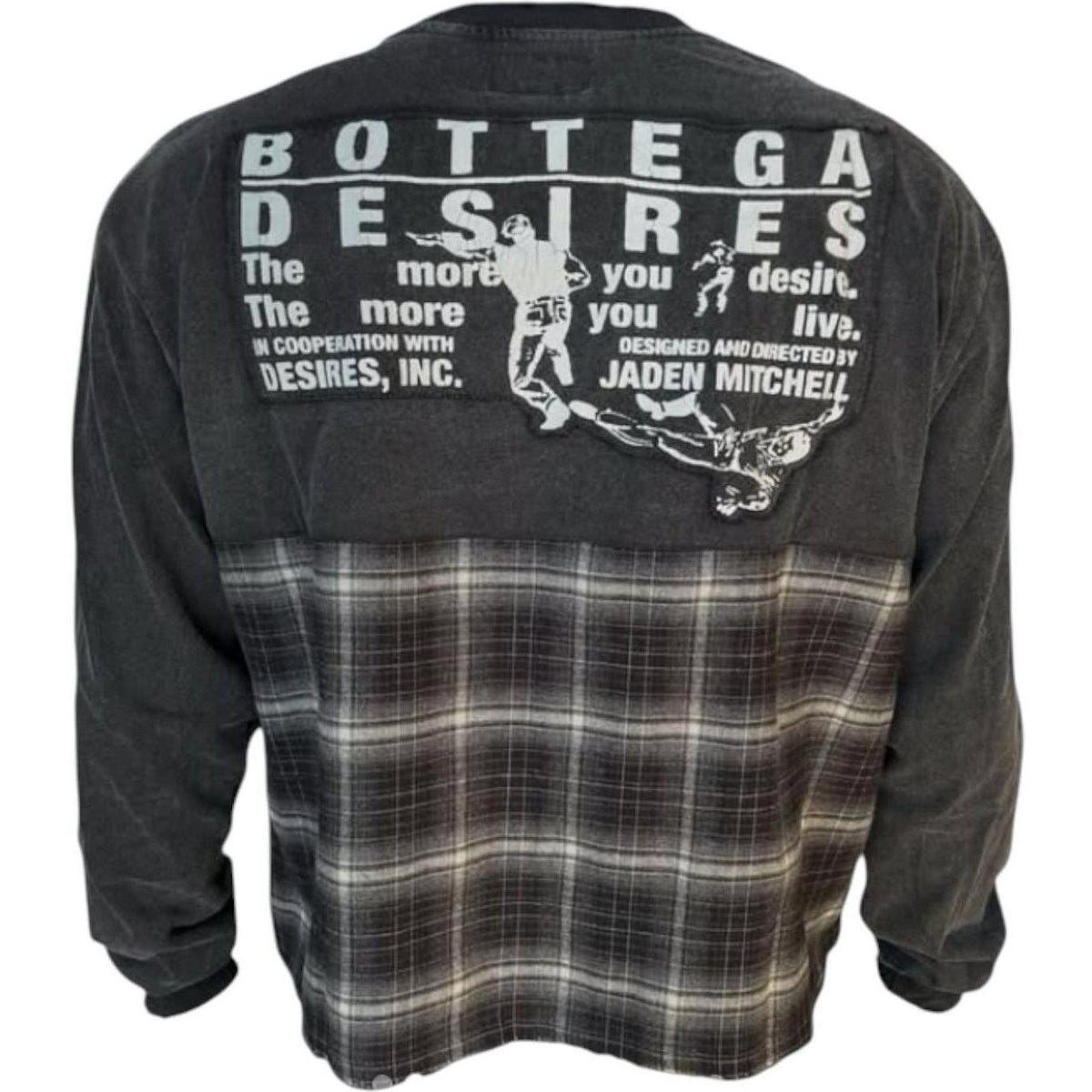 BOTTEGA DESIRES HYBRID FLANNEL LONGSLEEVE TEE