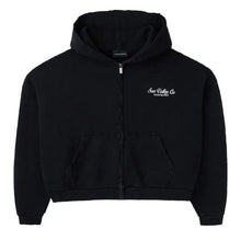 GOLD+VINTAGE GALLERY RASPBERRY HILLS BLACK SUN VALLEY ZIP UP HOODIE