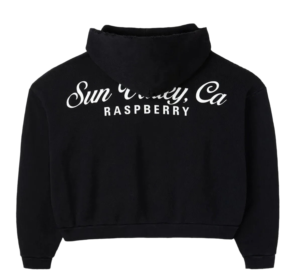 GOLD+VINTAGE GALLERY RASPBERRY HILLS BLACK SUN VALLEY ZIP UP HOODIE
