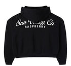 GOLD+VINTAGE GALLERY RASPBERRY HILLS BLACK SUN VALLEY ZIP UP HOODIE