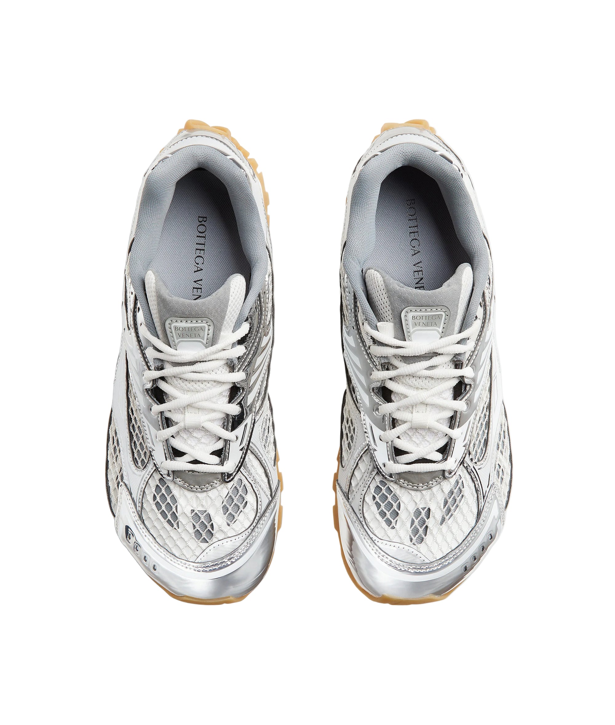BOTTEGA VENETA ORBIT SILVER/WHITE SNEAKER