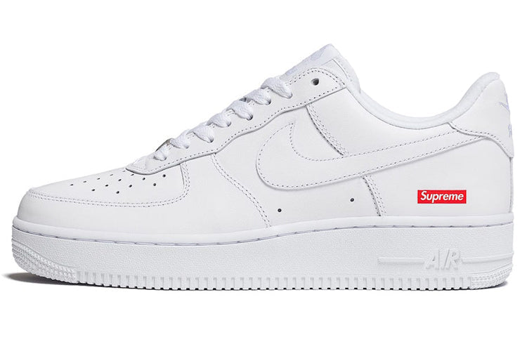 NIKE X SUPREME AIR FORCE 1 LOW WHITE “BOX LOGO” SNEAKERS