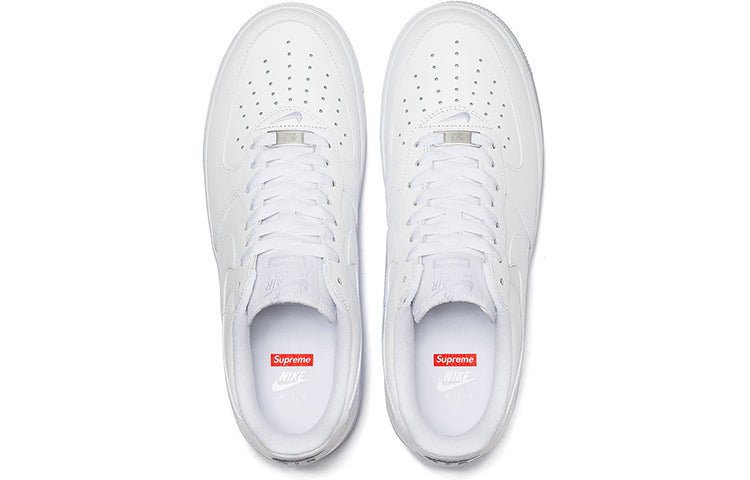 NIKE X SUPREME AIR FORCE 1 LOW WHITE “BOX LOGO” SNEAKERS