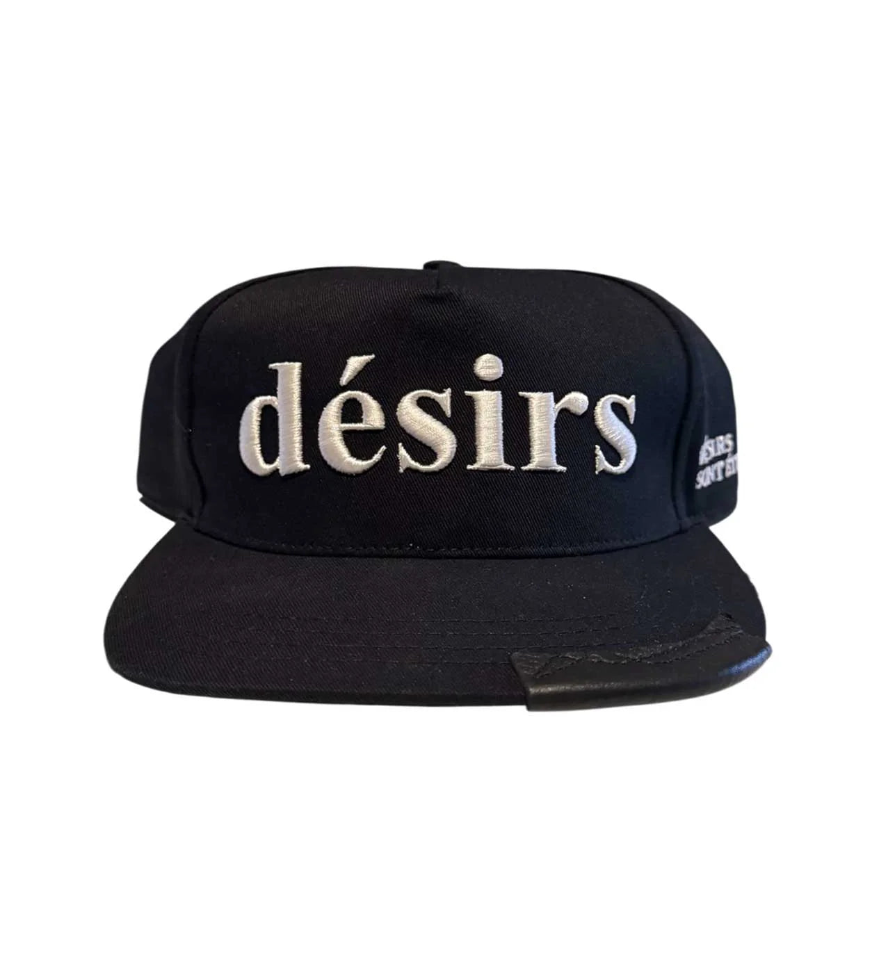 MATIÈRE DE DÉSIRS LEATHER PATCH HAT BLACK