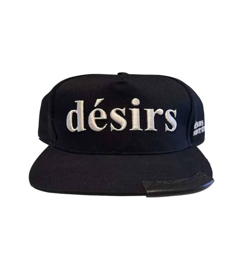MATIÈRE DE DÉSIRS LEATHER PATCH HAT BLACK