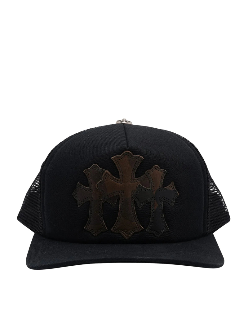 CHROME HEARTS CAMOUFLAGE CEMETERY CROSS PATCH TRUCKER HAT