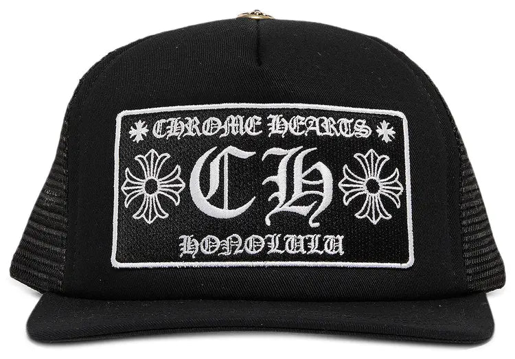 CHROME HEARTS CH LOGO HONOLULU TRUCKER HAT