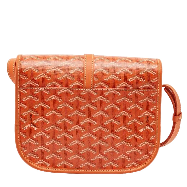 GOYARD GOYARDINE BELVEDERE PM ORANGE MESSENGER BAG