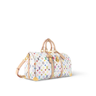 LOUIS VUITTON X MURAKAMI KEEPALL BANDOULIÈRE 45 WHITE MONOGRAM BAG
