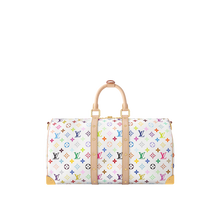 LOUIS VUITTON X MURAKAMI KEEPALL BANDOULIÈRE 45 WHITE MONOGRAM BAG