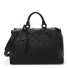 LOUIS VUITTON TAURILLON LEATHER GEORGES GM BLACK BAG