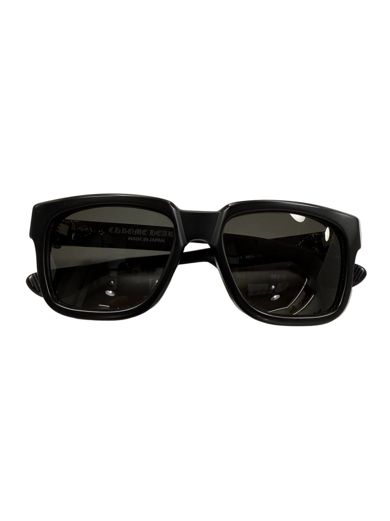 CHROME HEARTS BOX OFFICER BLACK SUNGLASSES