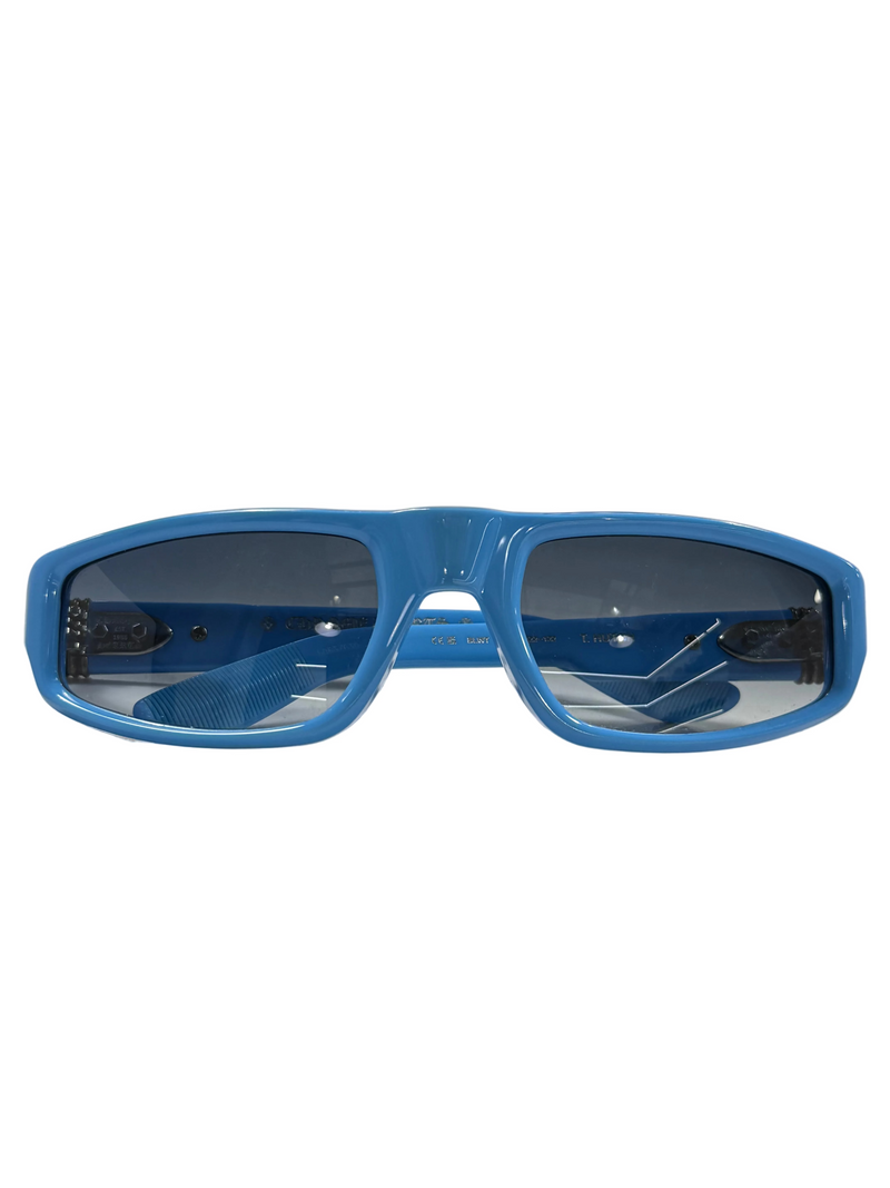 CHROME HEARTS T. HUTCH BLUE SUNGLASSES