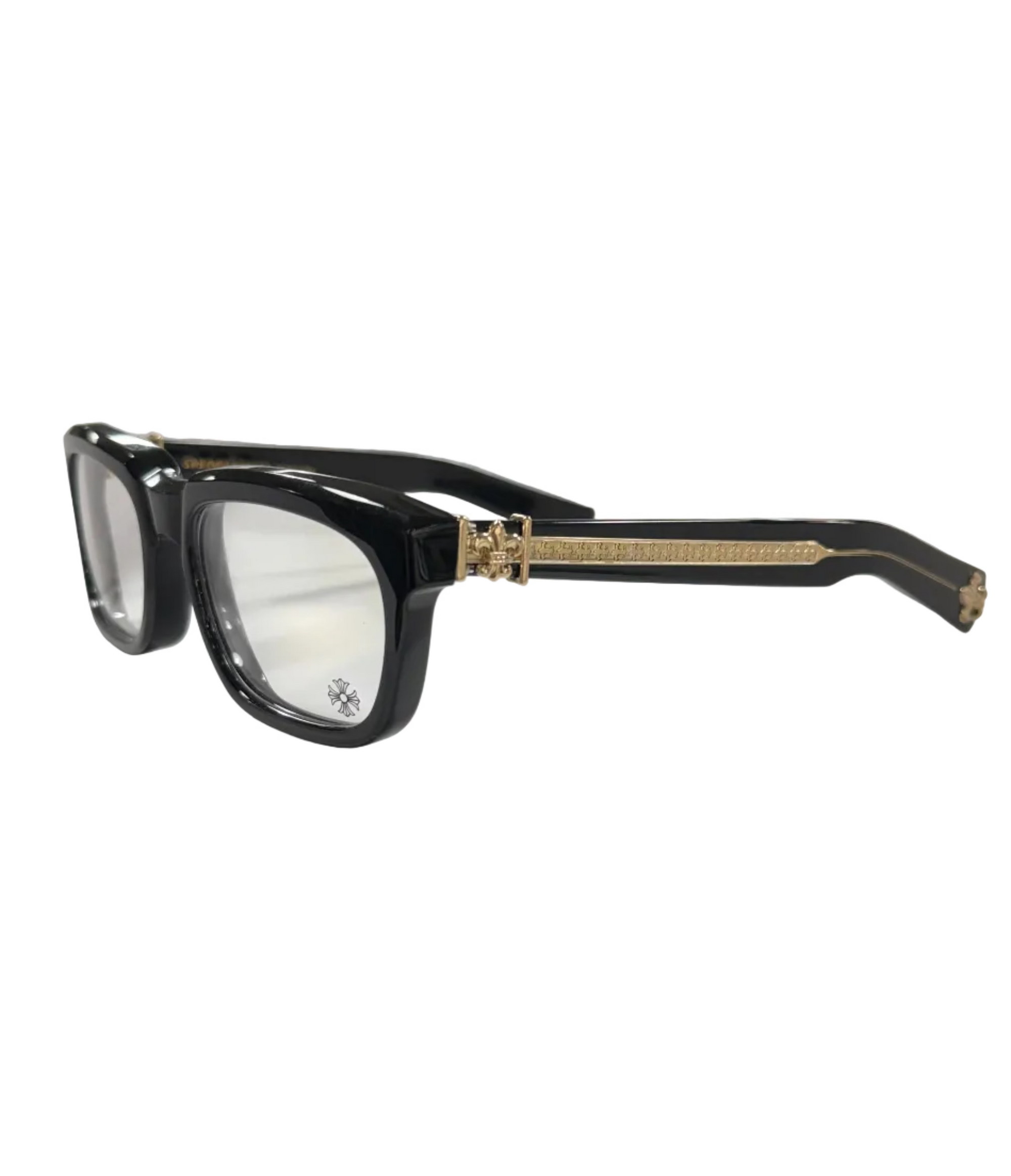 CHROME HEARTS SEE YOU IN TEA BLACK/GOLD GLASSES 18K