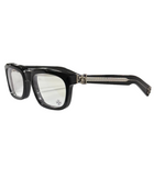 CHROME HEARTS DIAMOND EMBELLISHED SEE YOU IN TEA BLACK/SILVER GLASSES