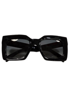 CELINE BOLD SQUARE ACETATE BLACK SUNGLASSES