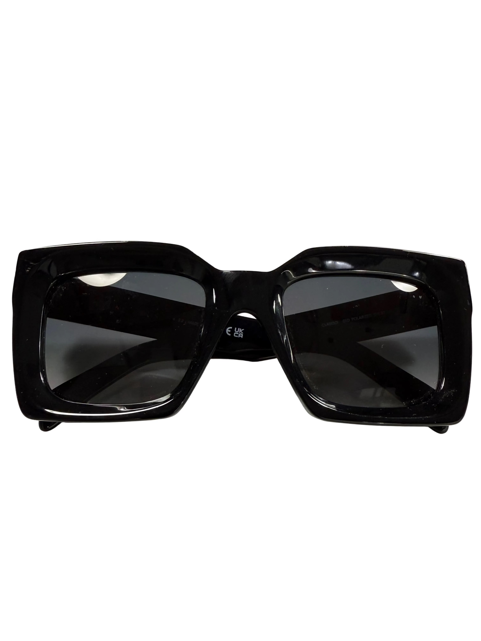 CELINE BOLD SQUARE ACETATE BLACK SUNGLASSES