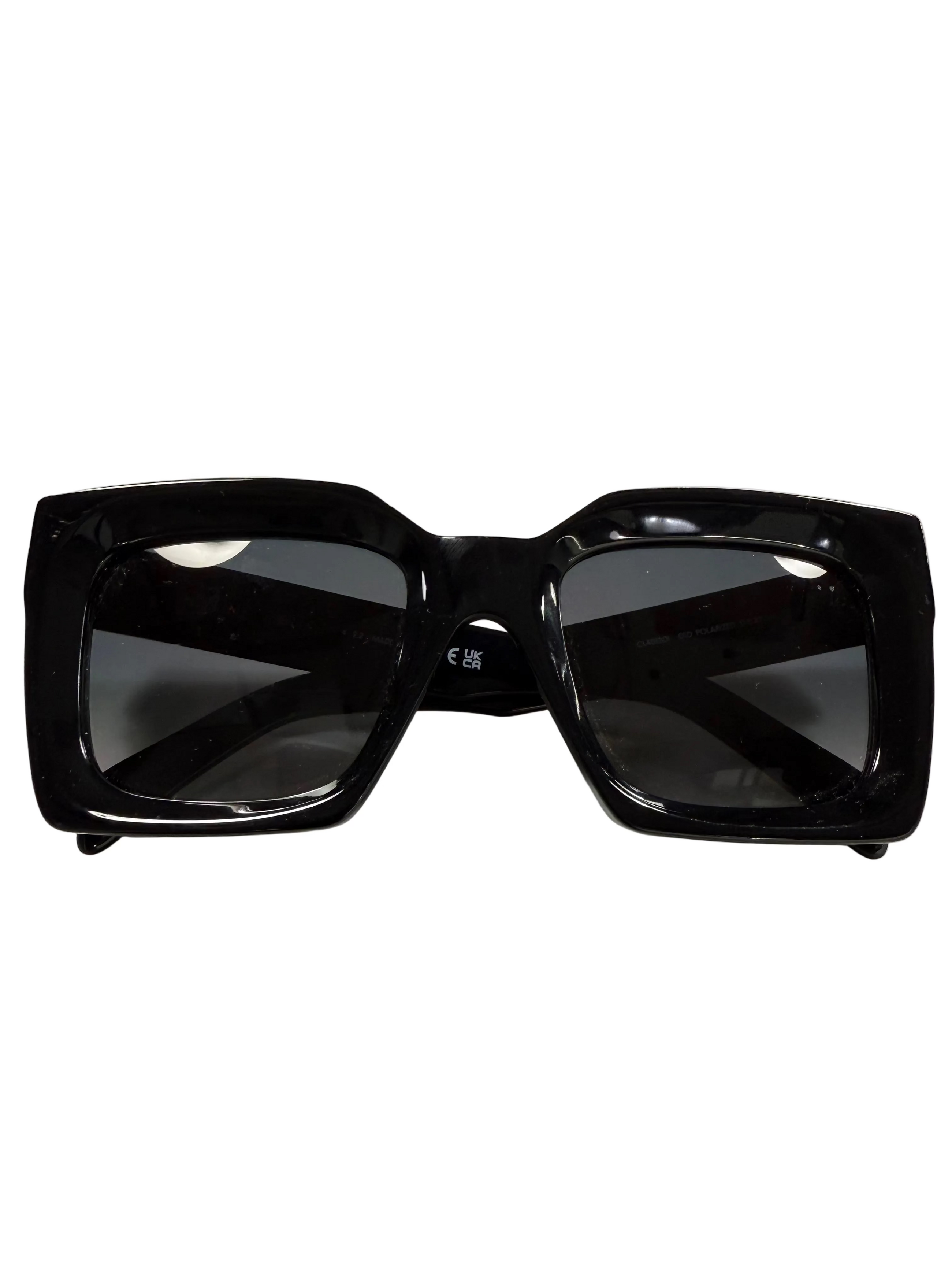 CELINE BOLD SQUARE ACETATE BLACK SUNGLASSES