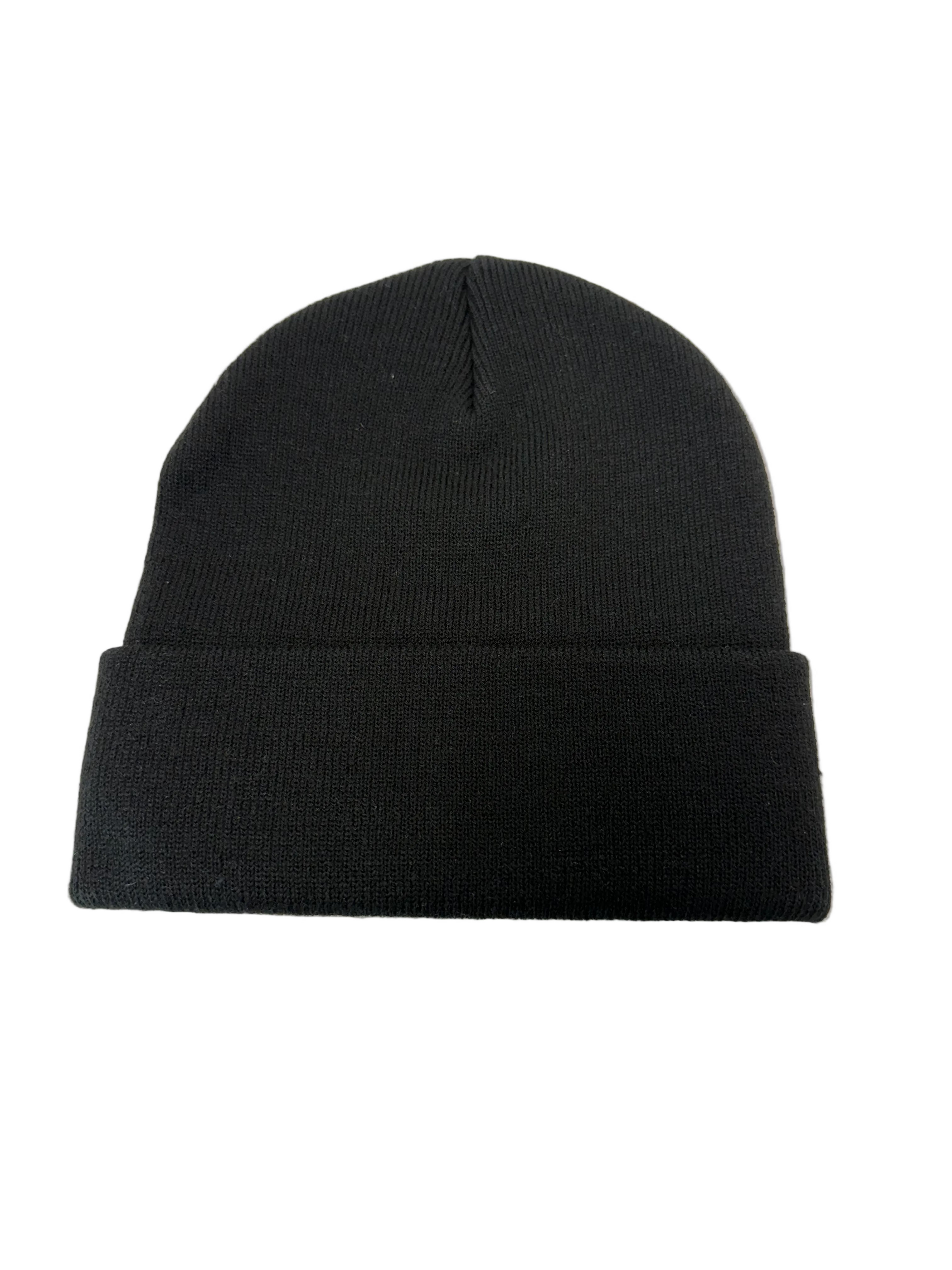 SUPREME WOVEN LABEL BLACK BEANIE