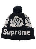 SUPREME ROSE BLACK BEANIE