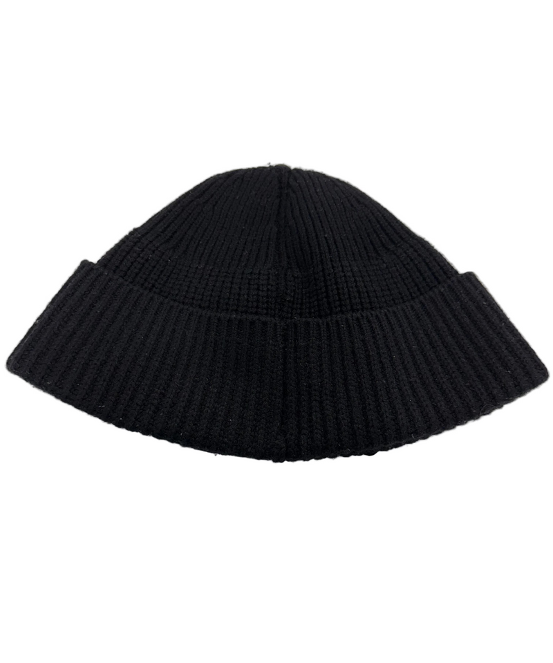 CHROME HEARTS TRIPLE CROSS PATCH KNITTED BLACK BEANIE