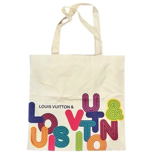 LOUIS VUITTON NOVELTY CANVAS TOTE BAG