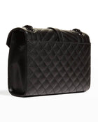 SAINT LAURENT ENVELOPE TRIQUILT MEDIUM YSL LEATHER SHOULDER BAG