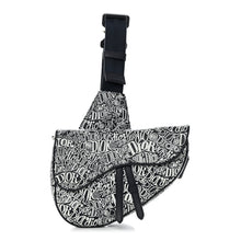 DIOR X SHAWN STUSSY GRAINED CALFSKIN CROSSBODY SADDLEBAG