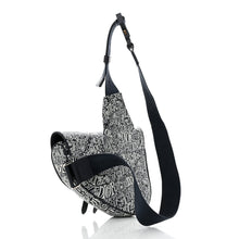DIOR X SHAWN STUSSY GRAINED CALFSKIN CROSSBODY SADDLEBAG