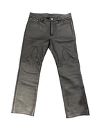 CHROME HEARTS LEATHER FLEUR KNEE PANTS