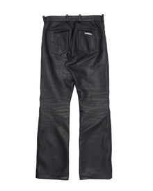 CHROME HEARTS LEATHER FLEUR KNEE PANTS
