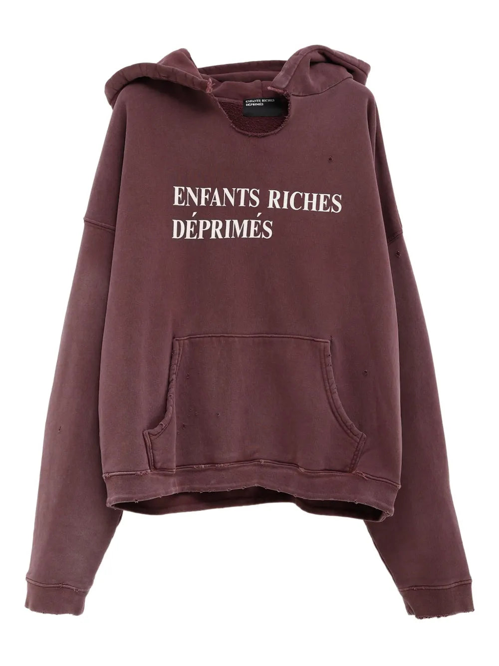 ENFANTS RICHES DÉPRIMÉS LOGO PRINT DISTRESSED HOODIE