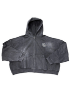 GOLD+VINTAGE GALLERY RASPBERRY HILLS BLACK ECLAIR ZIP UP HOODIE