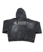 GOLD+VINTAGE GALLERY RASPBERRY HILLS BLACK ECLAIR ZIP UP HOODIE